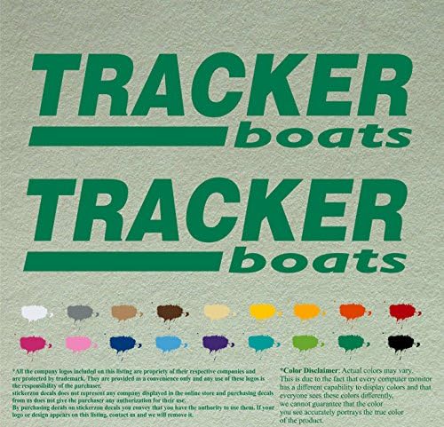 Двойка на Отличителни знаци за лодки-тракери, Винил, Извънбордови Извънбордов мотор, Лот 2 (36 инча, Червен 031)
