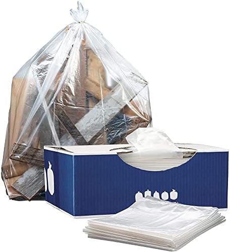 Торби за боклук Plasticplace обем 20-30 литра │ 1,5 Mils │ Прозрачни втулки за боклук резервоарите за повишена здравина │Количество