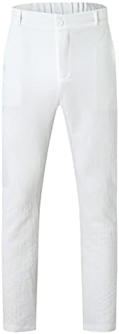 XXBR Каре Бизнес Ежедневни Панталони-молив за мъже, Шарени Тесните Модни Панталони с плоска предна част, Офис Работни Панталони