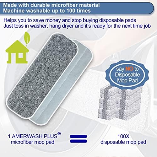 Сменяеми дюзи за парцал от микрофибър 16 x5,5 съвместими с повечето швабр Reveal, 5 Опаковки за Многократна употреба Накрайник за мокро/сухо почистване на пода, сменяеми ?