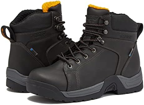 Водоустойчив мъжки работни обувки HI-TEC от кожата траншеекопателя, леки строителни обувки с меки пръсти и устойчива на хлъзгане гумена подметка, 6 инча, средно или мн