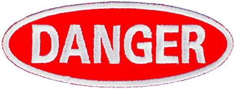 Графична Пылевая Опасност Желязо На Бродирани Нашивке Знак Апликация С Логото на Байкерская Мотоциклетът Деним Яке Предупреждение