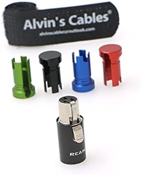 TA3F 3-Пинов Mini XLR Оригинален Нископрофилен за Аудиомикрофонного кабел Alvin's Cables |Черен