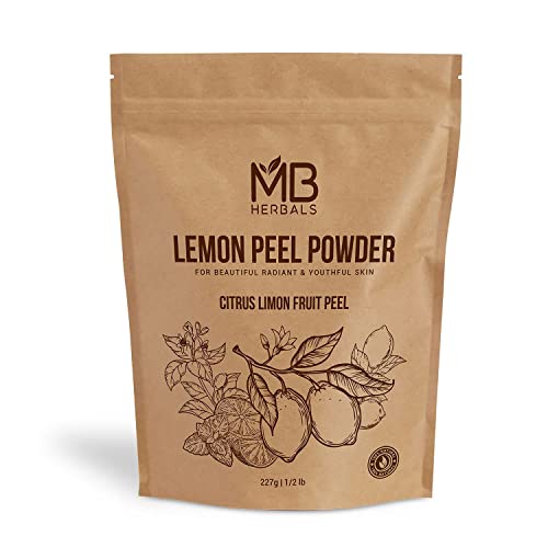 MB Билки на Прах от лимонова кора 227 г | половин килограм | Чист | За маски за лице | Само за външно приложение