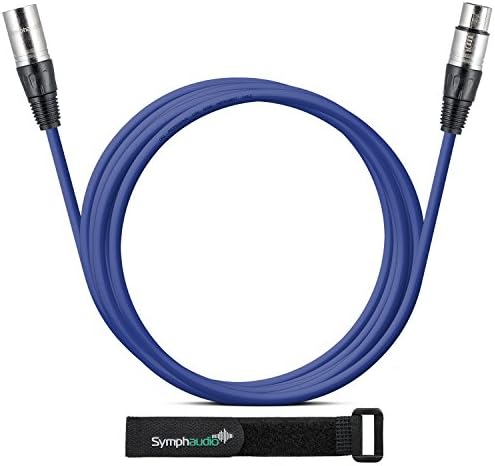 Aurum Cables XLR Микрофон, кабел | 10 метра | Син | 3-Пинов XLR за 3-контактна контакти - Посеребренный Меден проводник Професионален
