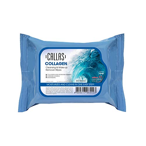 Почистване кърпички Callas за отстраняване на грим (30 парчета по 12 броя в опаковка) (морски колаген)