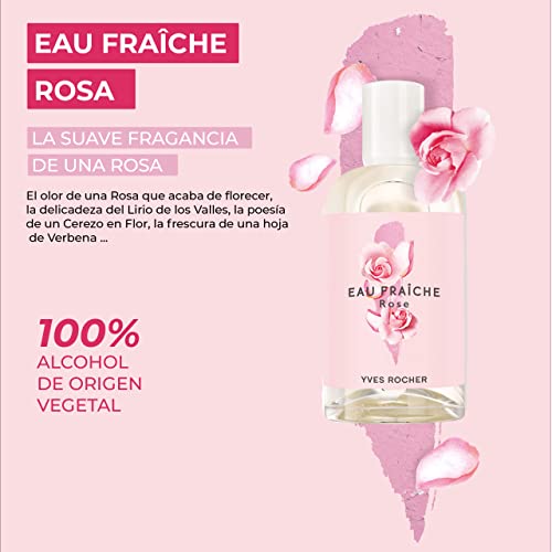 Спрей Yves Rocher EAU FRAICHE COLLECTION Rose EDT за жени, Аромат с Лек свеж аромат, 100 мл./3,3 ет. унция.