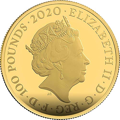 2020 DE James Bond PowerCoin 007 Взбитая Не Смесен златна монета с тегло 1 Унция на 100 Gbp Великобритания 2020 Proof