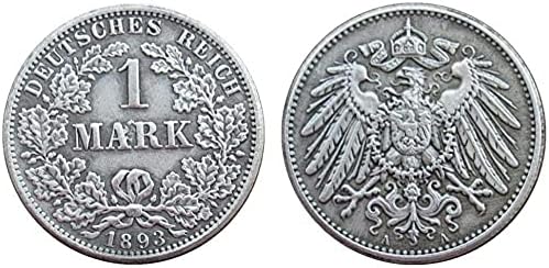 Германия 1 Марка 1893 Adefg 外 Чуждестранна Копие от Сребърни монети