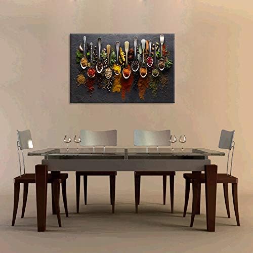 iHAPPYWALL Големи Картини за кухня, боядисани стени, Вкусна Подправка в една лъжица, Ретро Платно, Стенно Изкуство, Фотография на