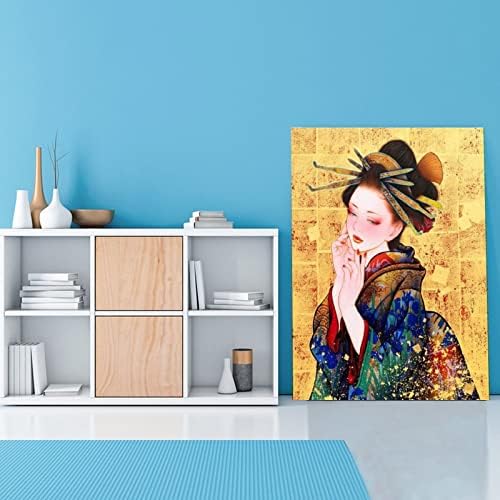 ToMart Художествени Плакати Японската Гейша Изкуство Печат върху Платно, Декоративни Плакати Картина върху Платно, с монтиран на стената Художествен Плакат за Спалн?