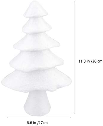 TENDYCOCO 28 см Коледна Поролоновая Елха Модел Бяла Пяна Коледно Дърво, Шишарки САМ Занаят Стиропор Дърво Коледен Маса Централно
