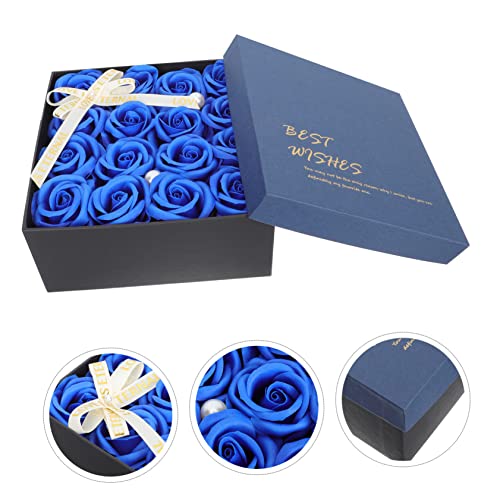 AB BOOFAN Rose Сапун Подарък Цвете Изкуствена Роза Синята Подарък Кутия за Вино Комплект Етерични Масла 1 Скоростна Кутия Ароматизирани