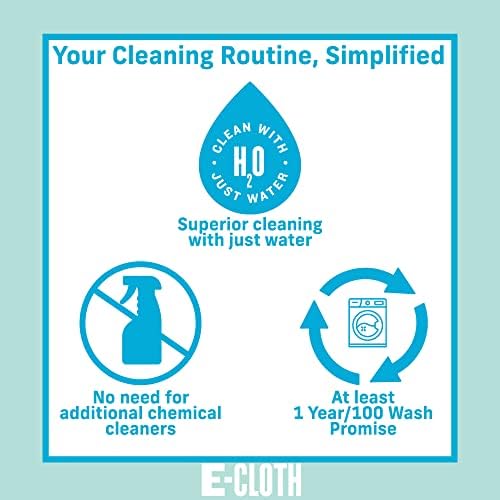 Стартов пакет на E-Cloth от 5 теми, комплект кърпички за почистване от микрофибър, Включва Домакински почистващи средства за баня,