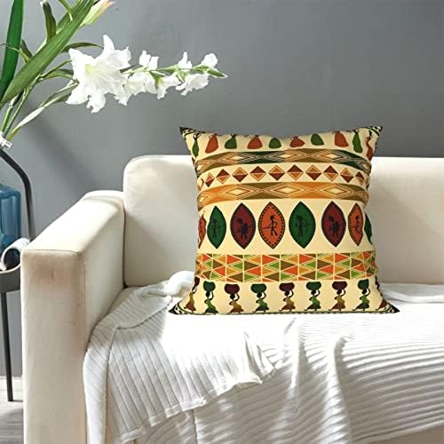 Възглавница ASEELO в Бохемски стил с Традиционни Африкански Модел, Мека Квадратна Възглавница-Калъф за диван-легло, Спалня, Хол,