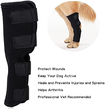 Наколенник за кучета, 2 комплекта наколенников за задната част на крака, Предпазва от травми и навяхвания, помага на кучетата при загуба на устойчивост, причинени о?
