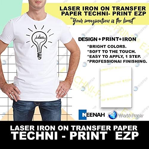 Techni Print EZP - Лазерна хартия за топлопреминаване 11 x 17, 50 листа