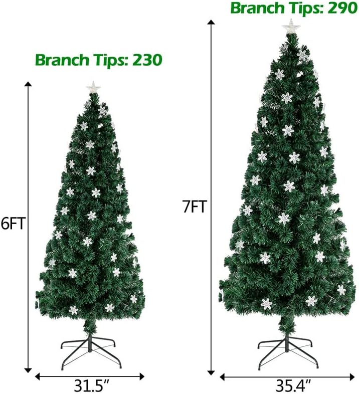 7-Подножието Стекающаяся Коледно Дърво, Предварително Осветени Коледно Дърво, Коледна елха с Гирлянди и Стойка