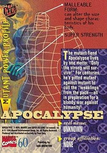 1994 Ultra X-Men Неспортивный 60 Апокалипсис Официалната Търговска картичка Marvel стандартен размер