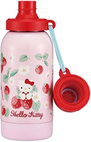 Skater SSSC6-Однослойная бутилка за вода Sanrio от неръждаема стомана, 20,9 течни унции (580 мл), на Стайна температура за здравето, Напитка, Hello Kitty, Езика на цветята
