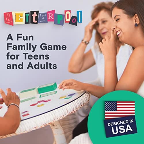 Забавни игри Letterpool за възрастни и семейство (2-6 играчи) — Игра на думи, на бърза ръка за юноши и възрастни в група (от две