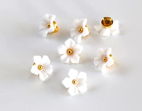 Копчета във формата на цвете ГАНСИИ за Пришивания Пластмасови Diy 13 мм (0,52 инча) Опаковка бял цвят по 30 бр.