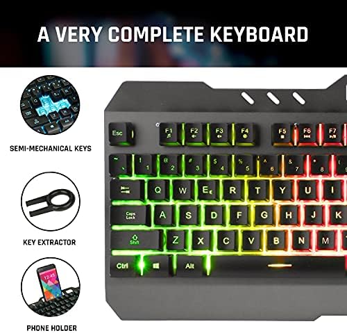Безжична клавиатура на BOJIDAR Светкавица, новост 2022 г., САЩ + Метална рамка и стабилни клавиши + Ръчна клавиатура за PC, PS4