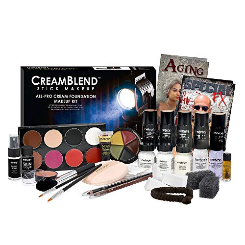 Комплект за грим Mehron Makeup Creamblend All-Pro за студенти (Тъмен)