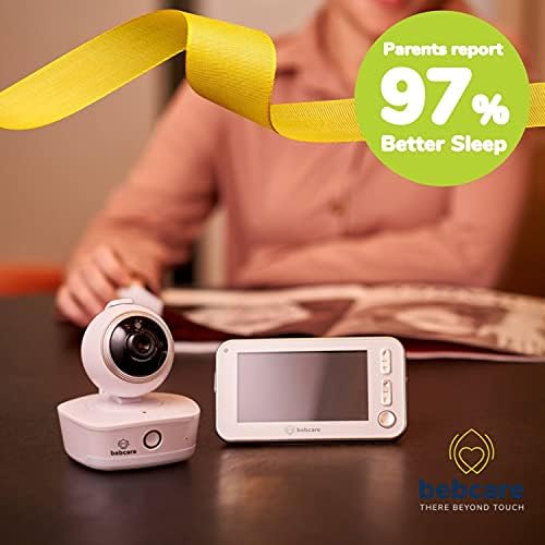 Следи бебето Bebcare Motion - Smart Video: 4.3-инчов сверхчистый екран, камера с възможност за завъртане на 360 °, датчик за температура, предупреждение за движение и звук, камерата