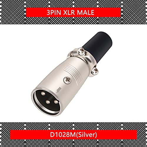 1бр 3Pin XLR Мъжки и женски Микрофон Аудио Кабел Штекерные Конектори Метални кабелни штекерные клеми (Цвят: 1xM 3P)