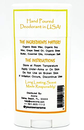 Нашите Ароматни Напълно натурален дезодорант за жени и мъже -и Дезодорант без алуминий - Без глутен, без насилие, без парабени -