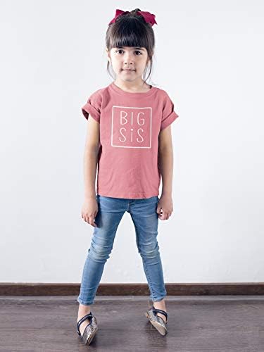 Тениска с Обявяването на Olive Обича Apple Big Шис Square Sibling Reveal за новородени и по-Младите момичета, Дрехи за братя и Сестри