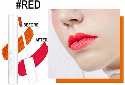 Комплект за оцветяване на устните Peel Off, Водоустойчив Устойчив Цвят за устни, Blading Peel & Reveal Lip Stain, Устойчиви, Устойчиви