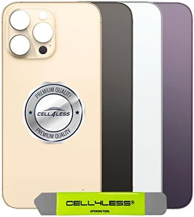 На задното стъкло Cell4less е Съвместимо с подмяна на задното стъкло на iPhone 14 Pro С лепило за целия корпус, инструмент за изтриване