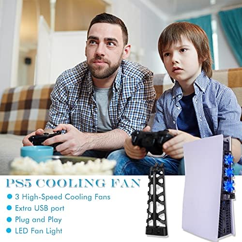 Охлаждащ вентилатор поставка за PS5 за версия PS5 Digital & Dics, Външен вентилатор, охладител Megadream USB, Мини-Система за охлаждане