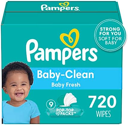 Бебешки кърпички Pampers Baby Fresh С аромат 9X Pop-Топ В опаковки от 720 броя (пакет може да варира)