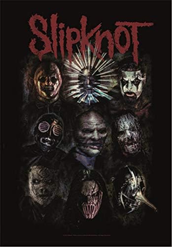 Голям текстилен плакат / флаг с оксидированным възел Slipknot 44 х 30 (в час)