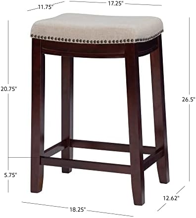 Линоновый бельо стол Claridge с тъмната облегалка Claridge, височина багажник, бежово и тъмен орех