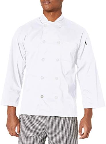 Основно Мъжко палто-готвач с дълъг ръкав в Перлено копчета Chef Code Basic