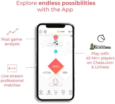 Square Off Pro Преносим Комплект Шахматни дъски Roll Up | Играта и приложението с Адаптивни впръскване на шахматным набор от AI