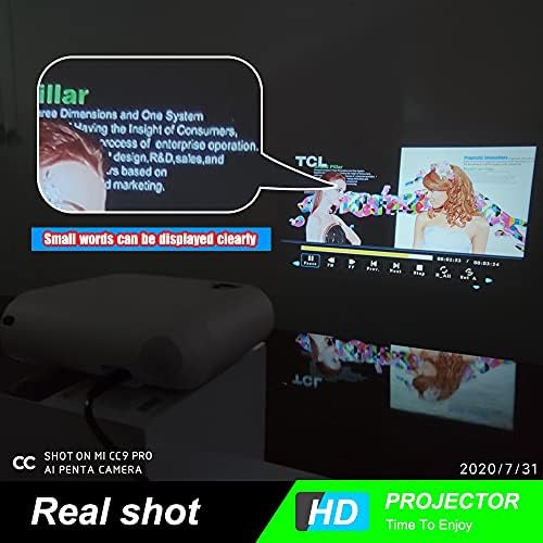 Мини проектор KJHD P62 4000 Лумена, поддържа резолюция 1920 * 1080P Led видео проектор за огледало мобилен телефон Допълнително (Размер: P62 Basic)
