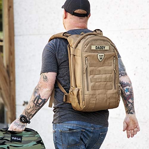 TBG - Мъжки Тактическа Чанта-раница за памперси с Вградена Подложка за Свободни, презрамка за количка