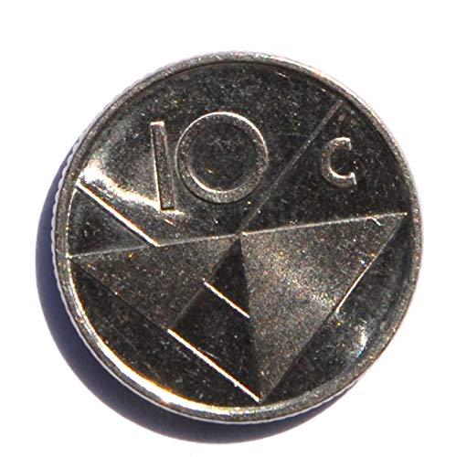 2002 AW Aruba Герб Аруба Монета номинална стойност от 10 цента