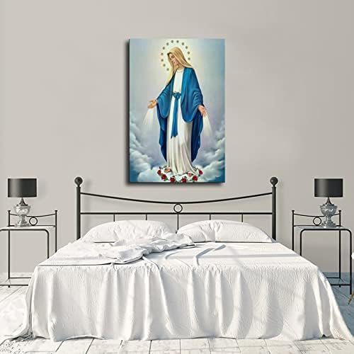Дева Мария Религиозно Изкуство Декоративна Живопис Плакат на Платното за Монтиране на Стръмен Изкуство Хол Плакат Спалня Картина