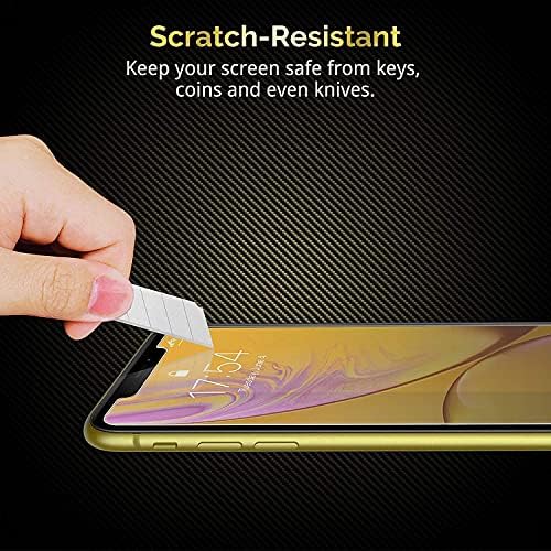 Небьющаяся защитно фолио за екрана на iPhone XR, 3 комплект защитно фолио за екрана на iPhone 11 и прозрачен калъф за телефон iPhone