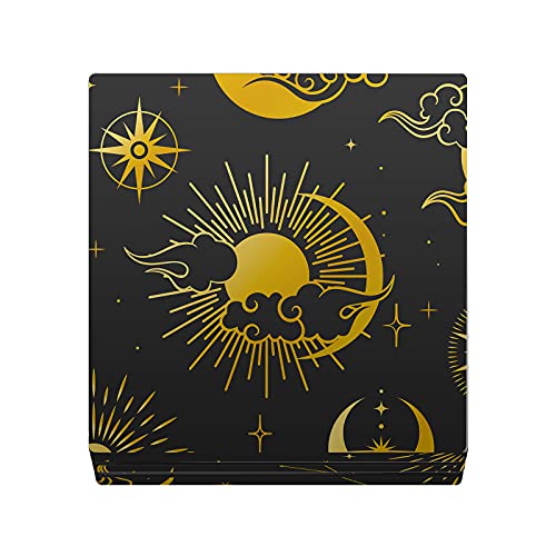 Дизайн на своята практика за главата Официално Лицензиран Haroulita Sun Moon And Stars Art Mix Vinyl Стикер Детска Стикер на кожата,
