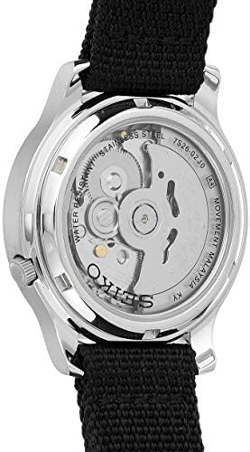 Мъжки Автоматичен часовник SEIKO SNK809 5 от Неръждаема Стомана с Черно Брезентовым каишка