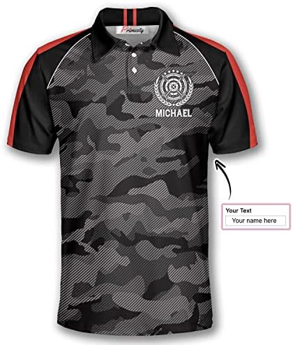 PRIMESTY Персонализирани Ризи за стрелба с лък за мъже - Обичай Тениски за стрелба с лък за отбори, Изработени по поръчка Ризи за