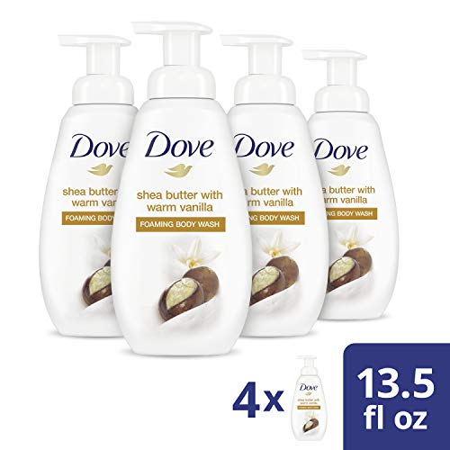 Почистващо средство за тяло на Dove с технологията NutriumMoisture, не съдържа масло от шеа и ванилия, без парабени, 13,5 течни