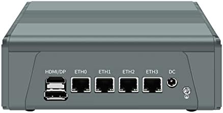 Устройство защитна стена HUNSN Микро, Мини-КОМПЮТЪР, OPNsense, VPN, компютър-рутер, AMD Ryzen 7 5825U, RJ11a, 4 x Intel 2.5 GbE I226-V LAN, Type-C, TF, HDMI, DP, 32G RAM, 128 G SSD